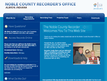 Tablet Screenshot of noblecountyrecorder.com